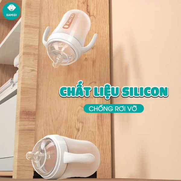 Bình Sữa Kamidi Silicone Trắng