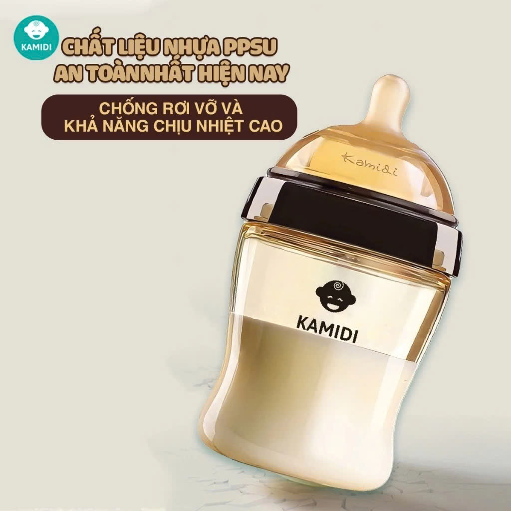 Bình Sữa Sơ Sinh PPSU Kamidi Baby 210ml 