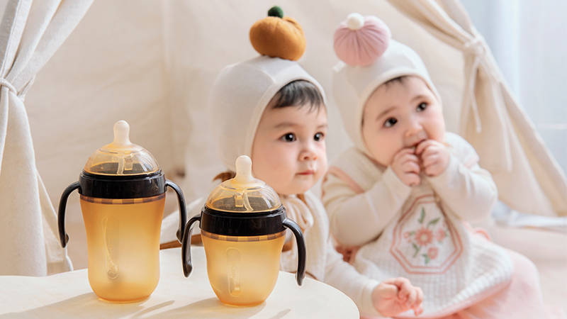 Bình Sữa Kamidi Silicone Nâu 