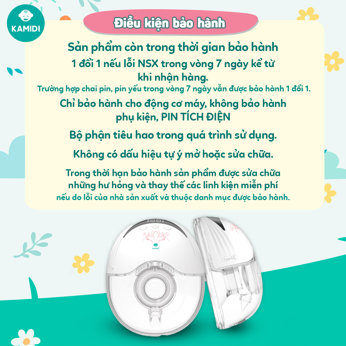 Máy hút sữa rảnh tay hoa sen Kamidi Smart