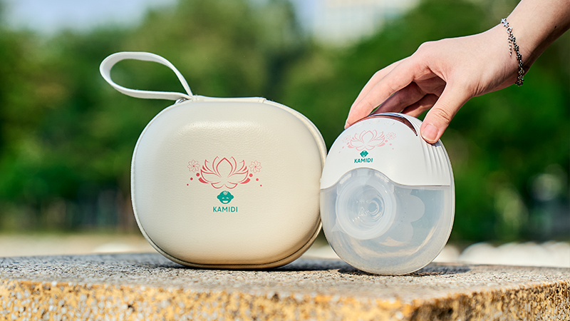 Cốp da máy hút sữa rảnh tay không dây hoa sen Kamidi Smart