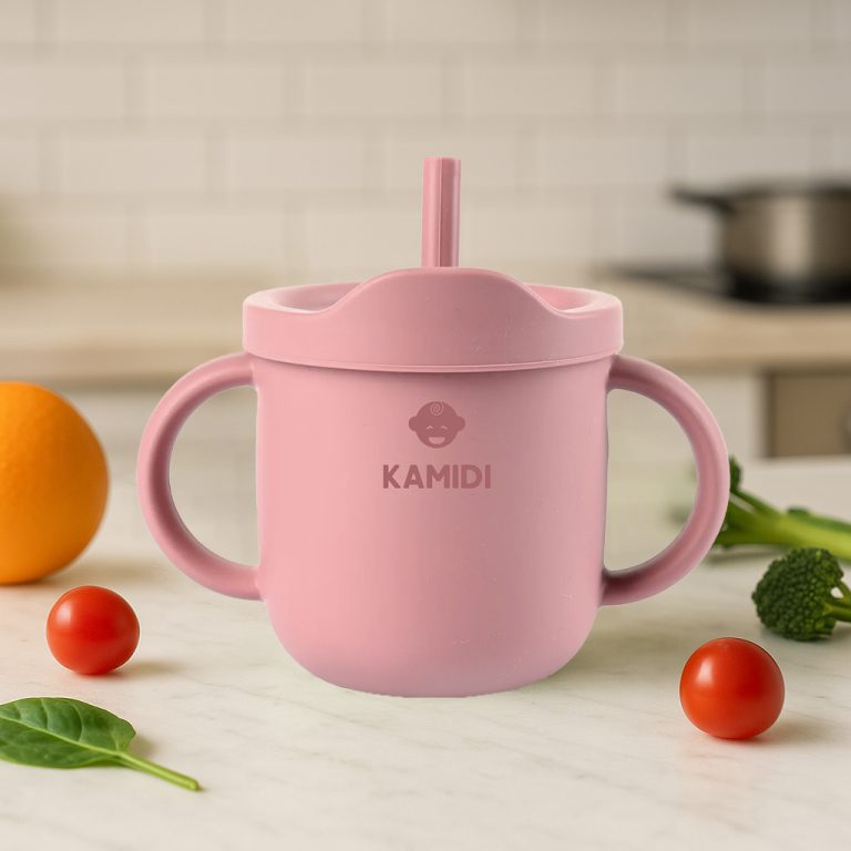 Cốc Tập Uống Kamidi Chống Đổ Chống Trượt An Toàn Cho Bé 