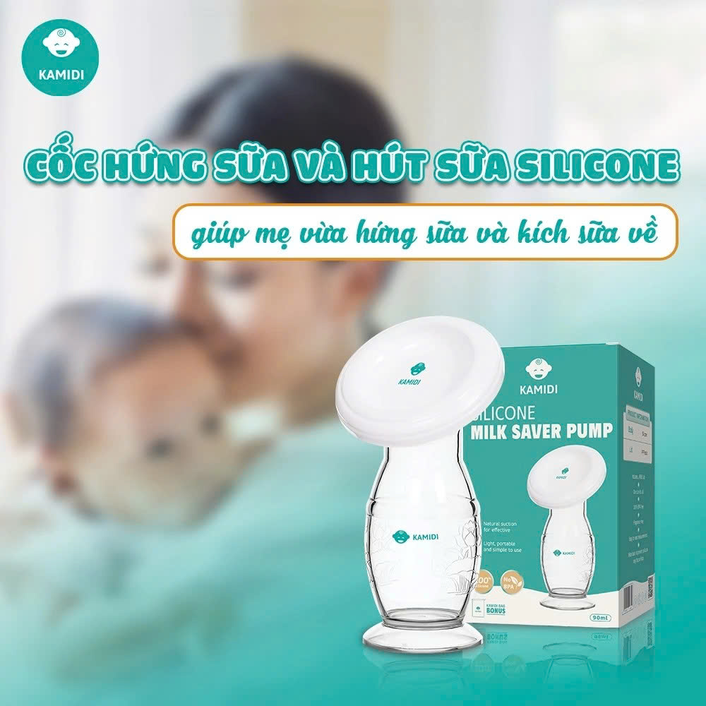 Cốc Hứng Sữa Kamidi Chất Liệu Silicone Cao Cấp