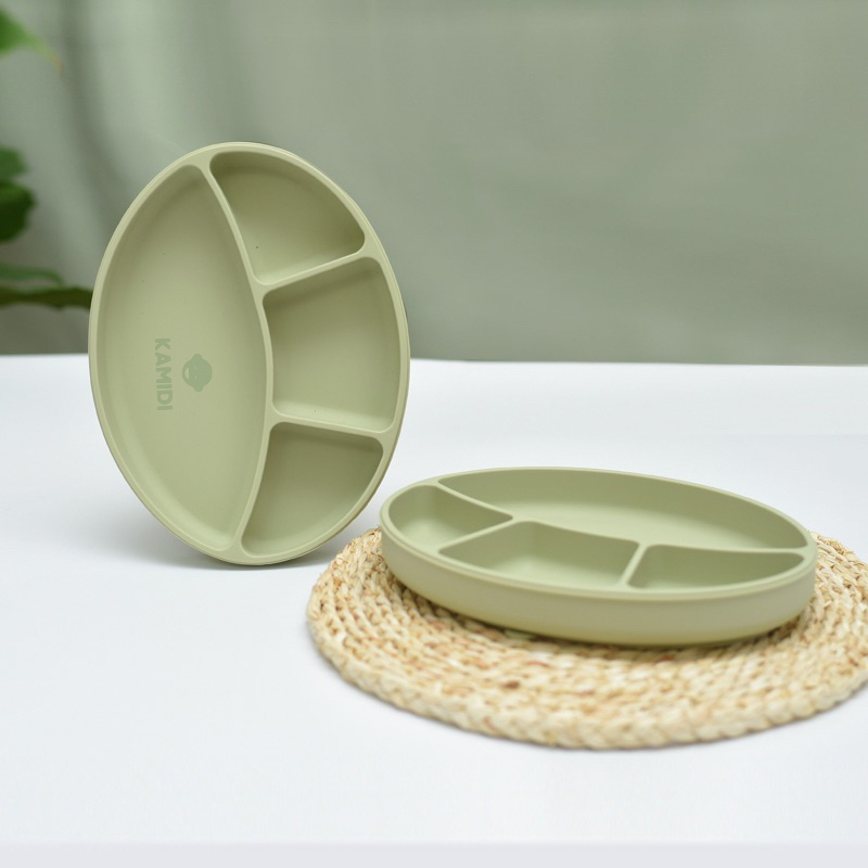 Khay Ăn Dặm Cho Bé Kamidi Silicone Cao Cấp 