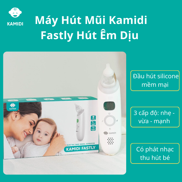 Máy Hút Mũi Kamidi Fastly Hút Êm Dịu Nhẹ Nhàng Tích Hợp Nhạc Cho Bé