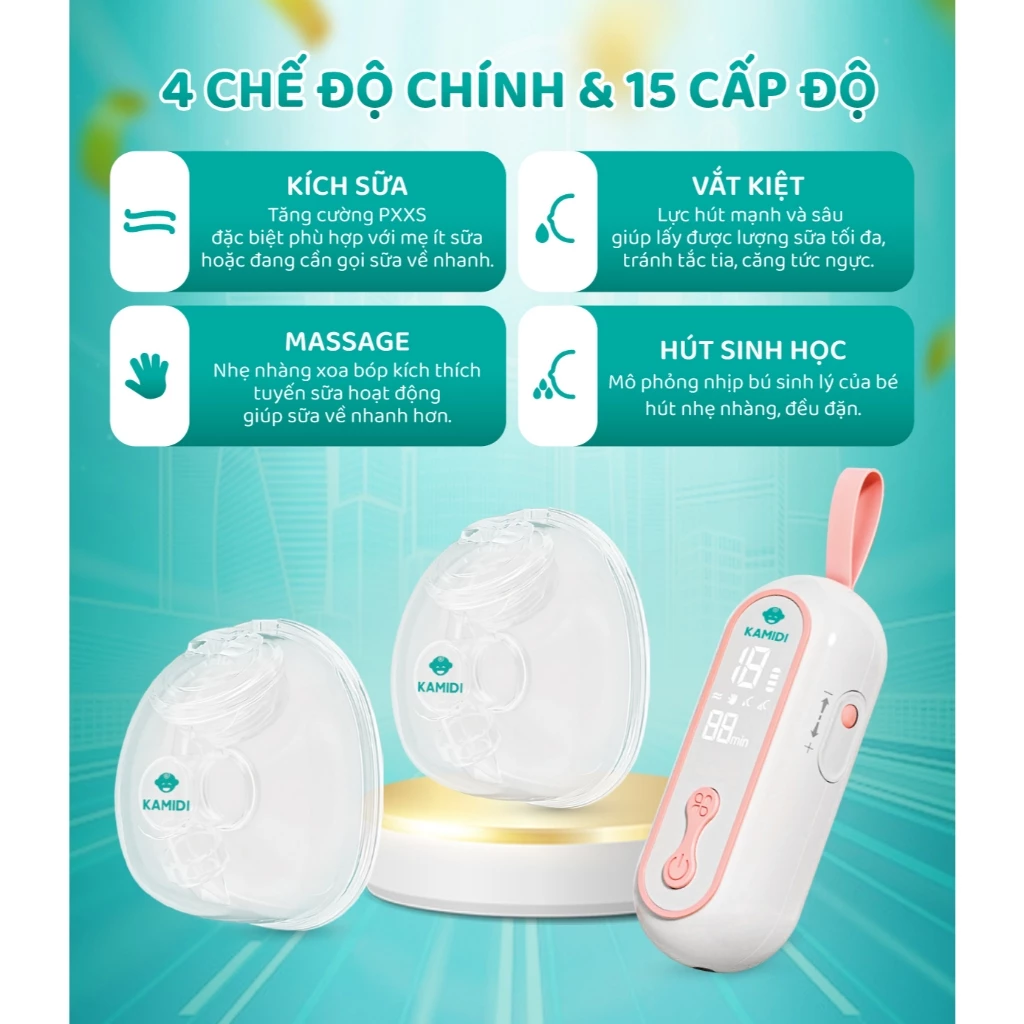 Máy Hút Sữa Rảnh Tay Kamidi Easy 1 Máy Hút Sữa Điện Đôi