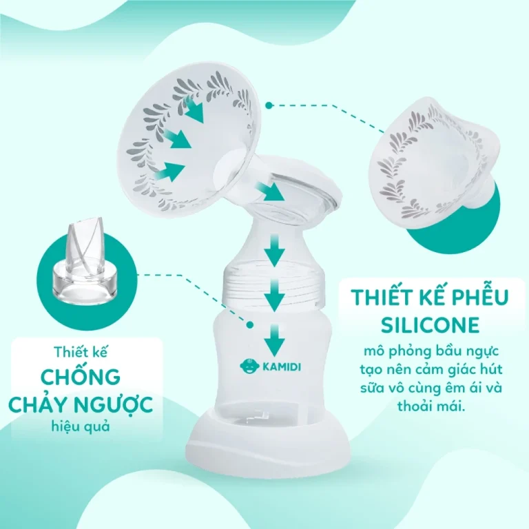 Máy hút sữa Silicone Kamidi Max Trắng