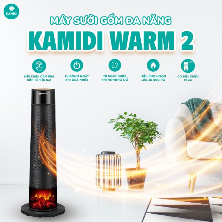 Máy sưởi gốm đa năng Kamidi Warm 2